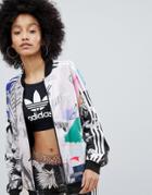 Adidas Originals X Farm Multi Print Bomber Jacket - Multi