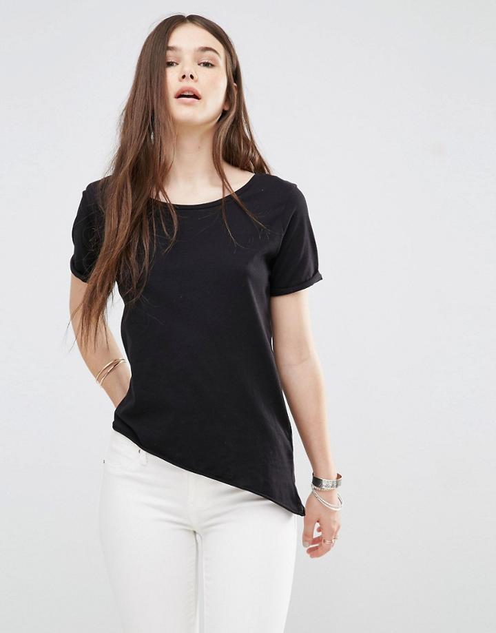 Only Asymmetric T-shirt - Black