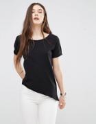 Only Asymmetric T-shirt - Black