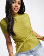 Club L London Ribbed T-shirt Set In Green