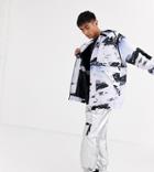 Crooked Tongues All Over Printed Mountain Ski Jacket-gray