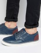 New Look Sneaker With Contrast Trim In Navy - Navy