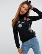 Asos Sweater With Badges - Multi