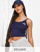 The North Face Cropped Tank Top In Navy Exclusive At Asos