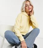 Noisy May Petite Cropped Hoodie In Yellow