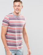 Asos T-shirt In Retro Multi Stripe
