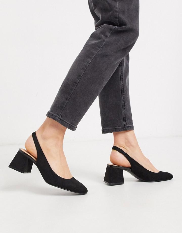 Stradivarius Black Slingback