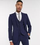 Asos Design Tall Super Skinny Suit Jacket In Four Way Stretch In Navy