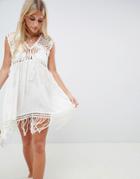 Somedays Lovin Rivers And Dunes Crochet Beach Dress - Cream