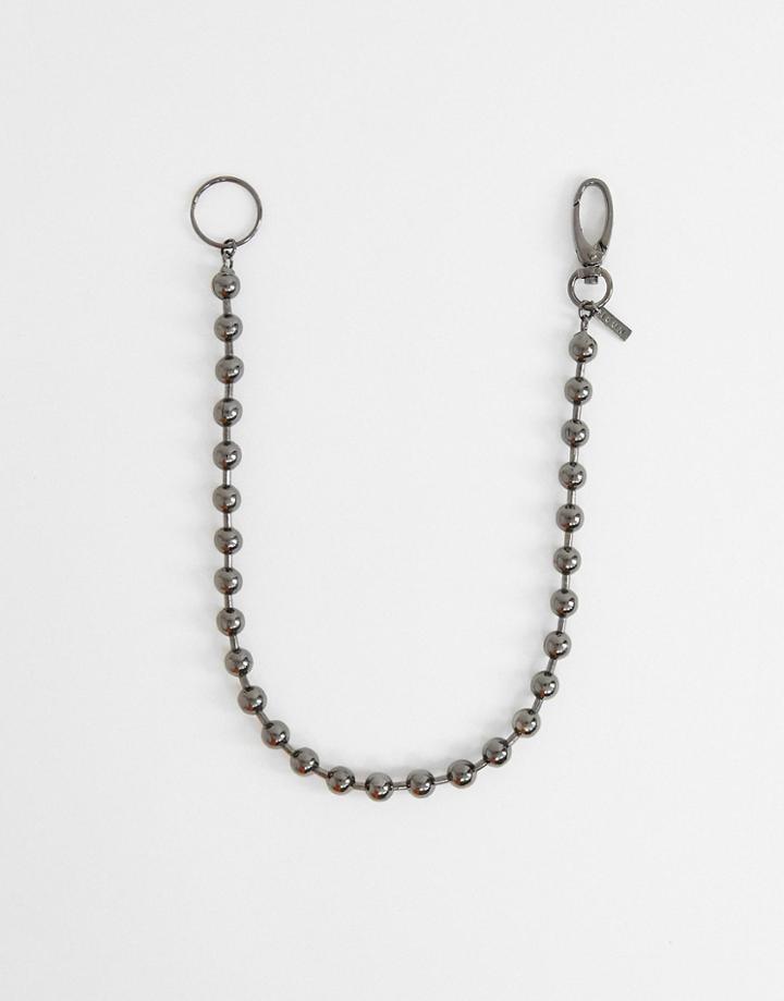 Icon Brand Ball Jean Chain In Gumnetal-silver