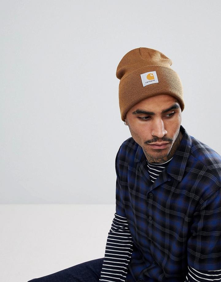 Carhartt Wip Watch Beanie In Brown - Brown
