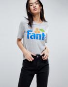 Only Fanta Slogan T-shirt - Gray