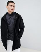 Jefferson Hooded Wool Blend Parka Jacket - Black