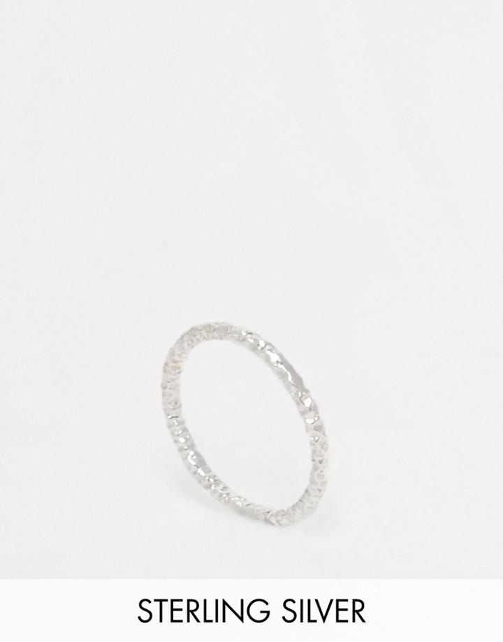 Dogeared Sterling Silver Midi Love Sparkle Ring - Silver