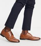 River Island Wide Fit Lace Up Brogues In Brown