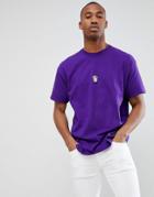 New Love Club Embroidered Takeaway T-shirt - Purple