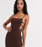 Sixth June Bodycon Cami Dress With Cage Detail In Bandage