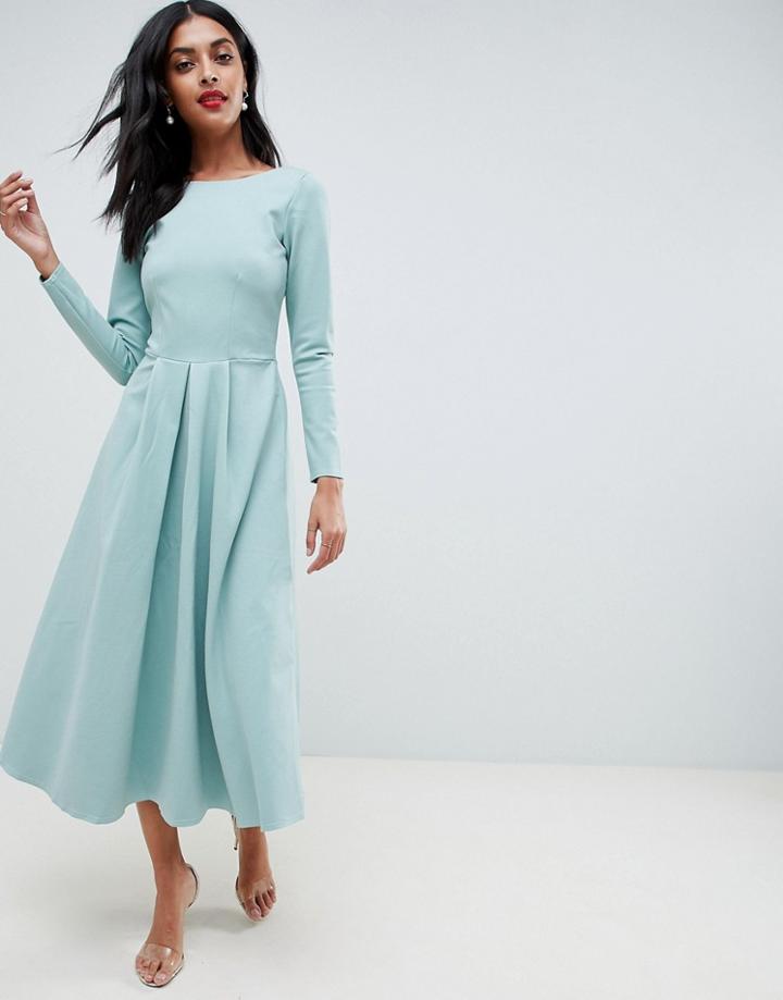 Closet London Long Sleeved Dress - Green
