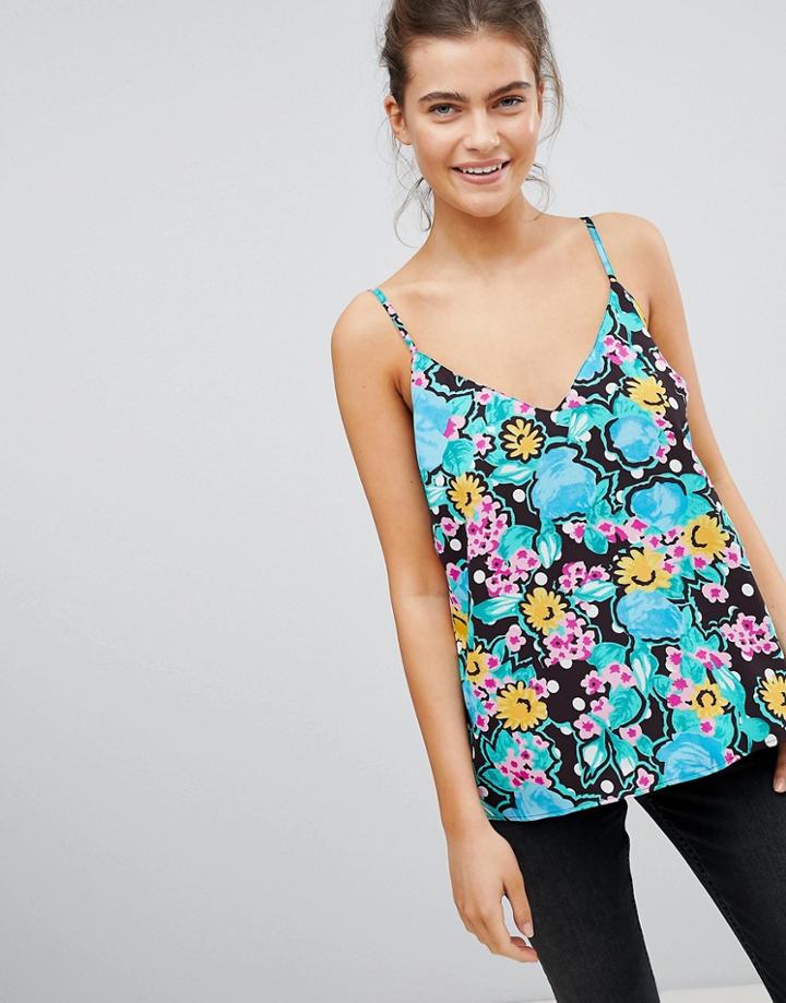 Asos Fuller Bust Printed Cami In Floral - Multi