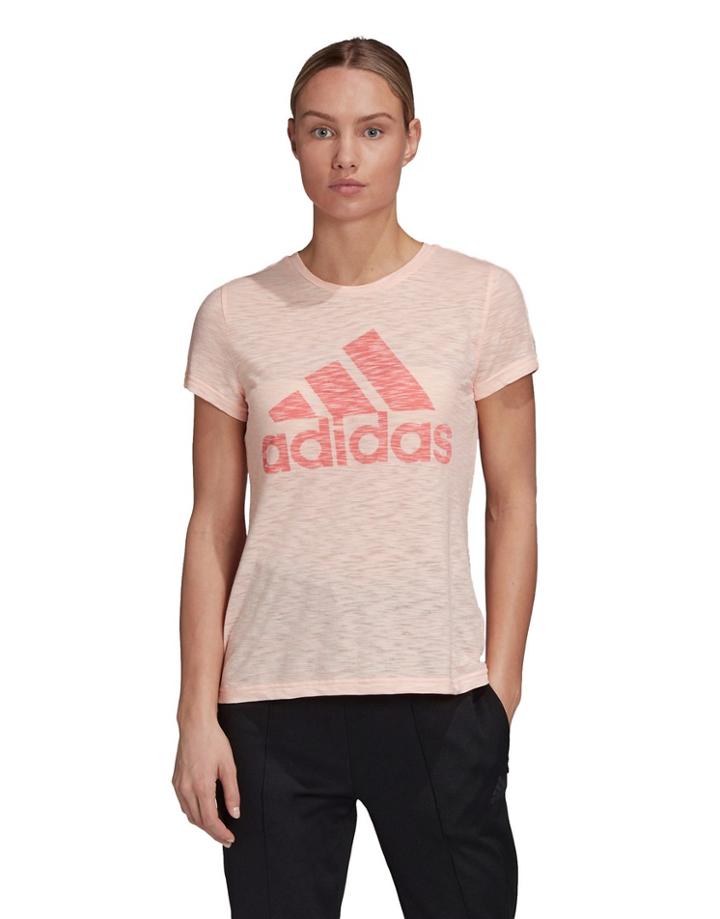 Adidas Sportswear Winners Logo T-shirt In Peach-orange