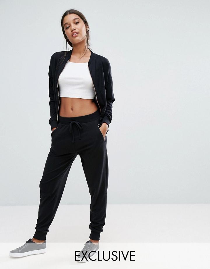 Nocozo Brushed Lounge Slim Fit Jogger - Black