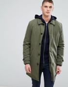 Selected Homme+ Trench With Removable Quilted Lining - Green