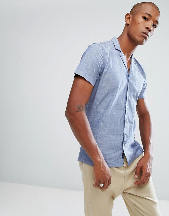 Minimum Reverie Collar Shirt-navy