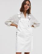 Dr Denim Overall Dress-white