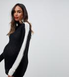 Glamorous Bloom Relaxed Sweater With Color Block Sleeves