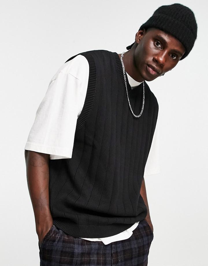 Weekday Karl Oversized Tank Top In Black