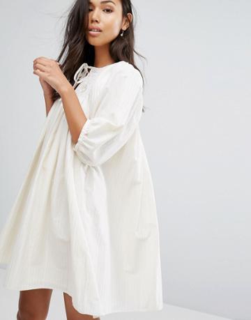 Ivana Helsinki Moomin Liina Puff Sleeve Dress - Gray