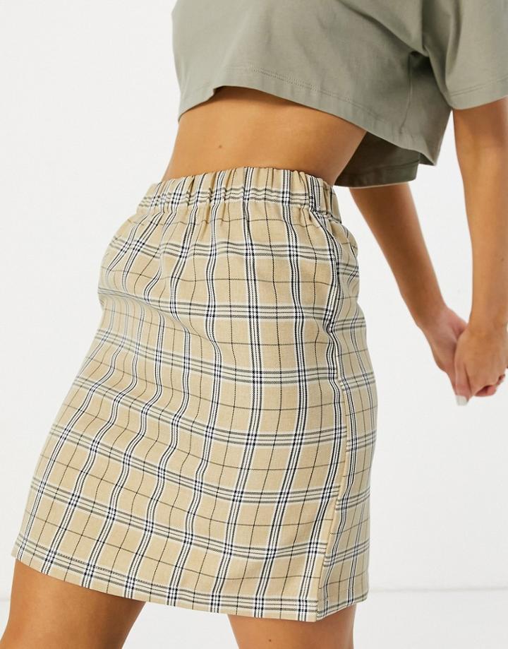 Urban Threads Mini Skirt In Neutral - Part Of A Set-multi