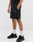 Mennace Two-piece Shorts In Black Pinstripe - Black