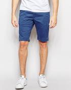 Farah Chino Shorts In Stretch Cotton - Blue