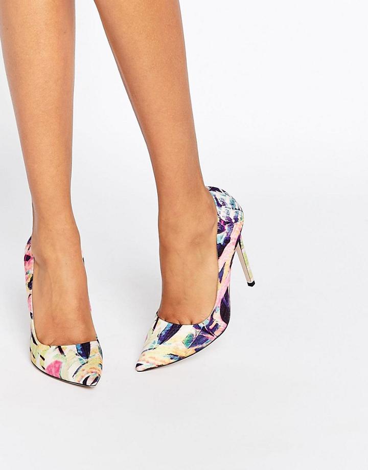 Asos Pine Cone Pointed Heels - Multi