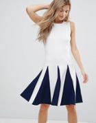 The English Factory Sleeveless Dress With Ruffle Detail - White