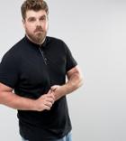 Brave Soul Plus Short Sleeve Polo With Pocket - Black