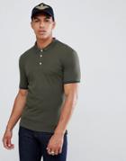 Emporio Armani Tipped Logo Polo In Dark Green - Green