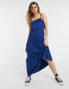 Jdy Fenna Tiered Maxi Dress In Estate Blue-blues