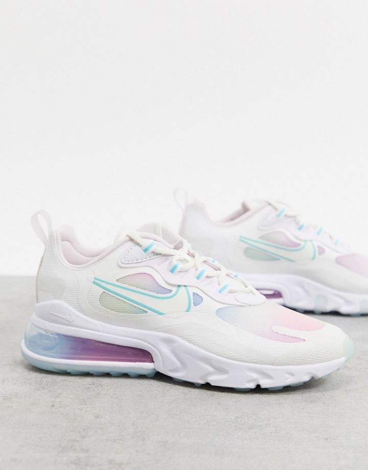 Nike Air Max 270 React Sneaker In Cream-white