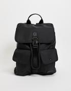 Consigned Backpack With Twin Pockets In Black