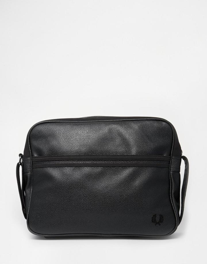 Fred Perry Cross Body Bag In Nylon - Black