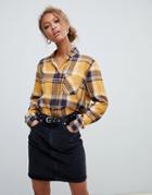 New Look Long Sleeved Checked Shirt - Blue