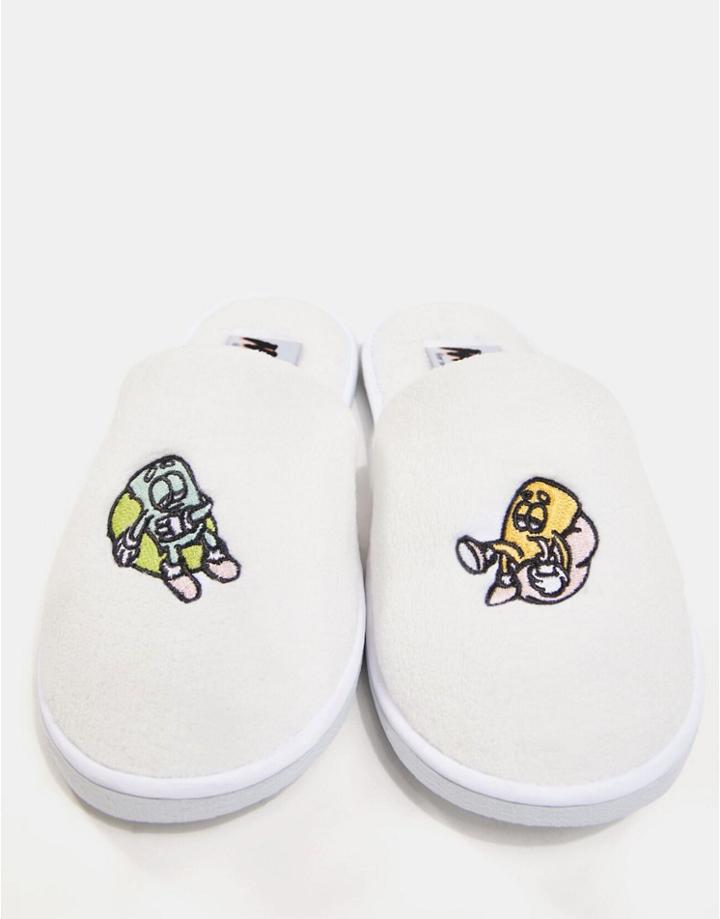 Bershka Slippers In White