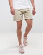 Weekday Vacant Denim Shorts Sand - Beige