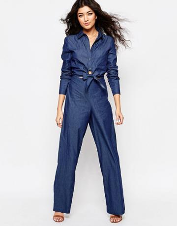 Never Fully Dressed Utility Jumpsuit - Blue