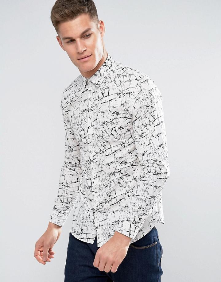 Jack & Jones Marble Shirt - White