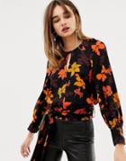 Mango Floral Printed Blouse - Multi