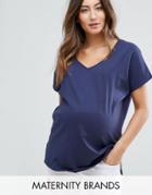 New Look Maternity Slouchy T-shirt - Blue