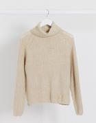 Only Vega Rollneck Jumper In Sand-neutral